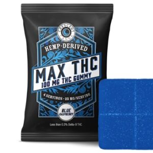 rock it blueberry thc gummy